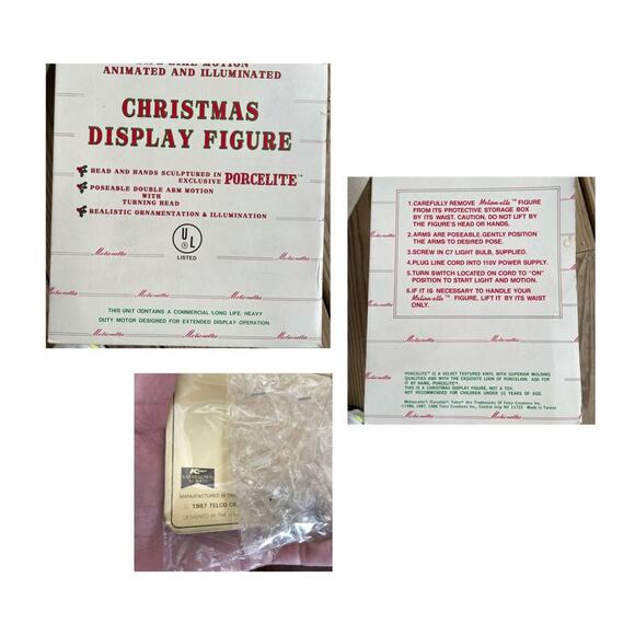 Vintage Telco Christmas Motionettes Santa Claus w/ Bell 1980s Animated READ - Picture 11 of 16